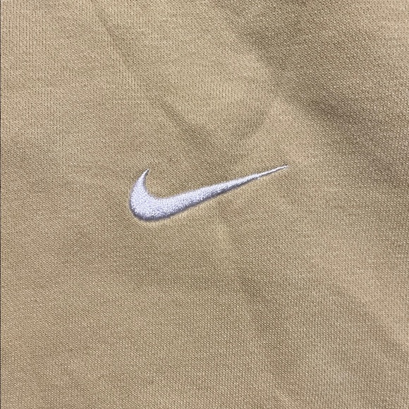 Nike Chartreuse Yellow Cropped Crewneck Sweatshirt Size L - Picture 4 of 5